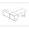 نقشه فنی میز مدیریتی مدل BKO-MA17