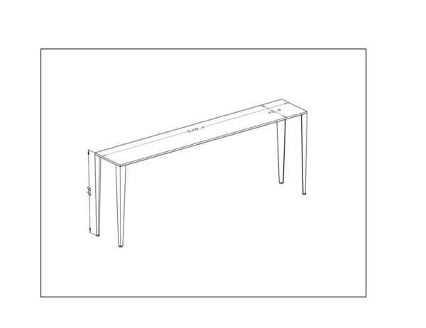 نقشه فنی میز کنسول مدل BKO-CT1