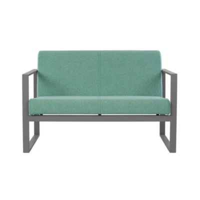 مبل دو نفره، فریم فلزی، رنگ الکترواستاتیک مشکی و یا طوسی