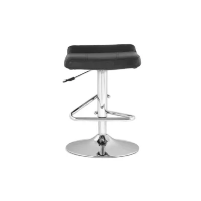 صندلی بار، دارای پایه دیسکی کروم و جک کروم رکابدار