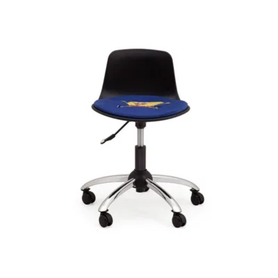 صندلی کودک، دارای روکش کارتونی، مکانیزم ساده، دارای پنچ پر کروم