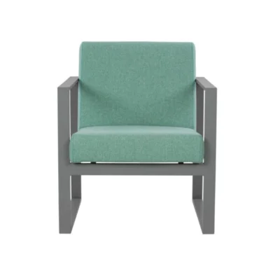 مبل تک نفره، فریم فلزی، رنگ الکترواستاتیک مشکی و یا طوسی