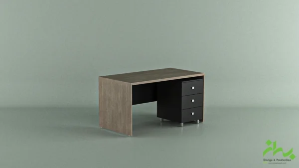 میز کارمندی ساده با فایل ۳ کشو مدل ST-23