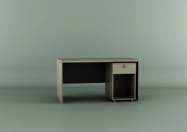 میز کارمندی ساده با کشو و کیس مدل ST-23