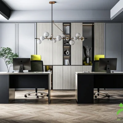 میز کارمندی ساده دو کشو مدل ST-25 (3)