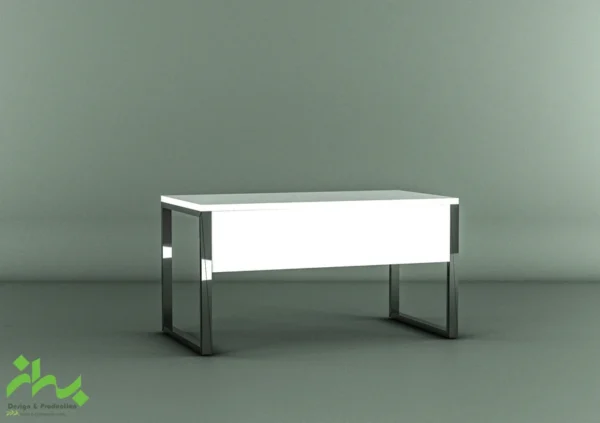 میز کارمندی پایه مثلثی ساده با کتیبه مدل ST-21