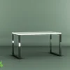 میز کارمندی پایه مثلثی ساده بدون کتیبه مدل ST-21