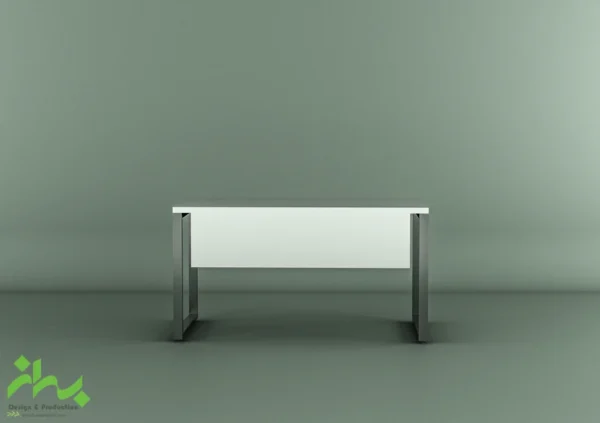 میز کارمندی پایه مستطیلی ساده با کتیبه معلق (2)