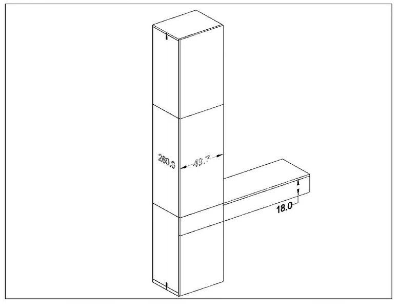 نقشه فنی میزتوالت مدل BKH-MT14