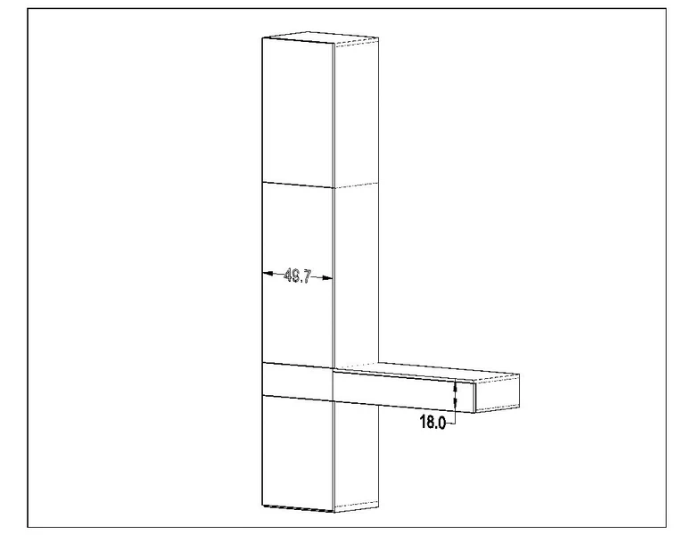 نقشه فنی میزتوالت مدل BKH-MT14