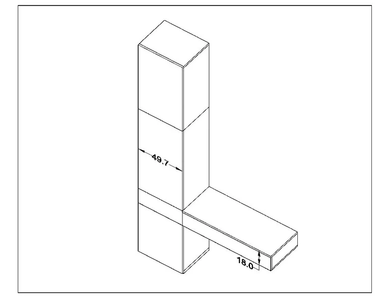 نقشه فنی میزتوالت مدل BKH-MT14