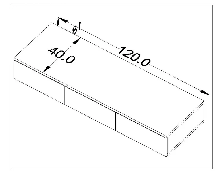 نقشه فنی میزتوالت مدل BKH-MT16