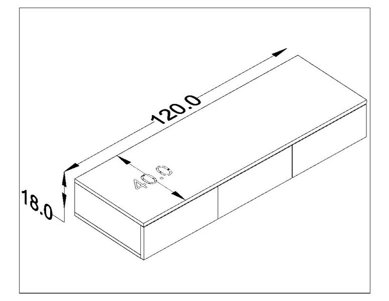 نقشه فنی میزتوالت مدل BKH-MT16