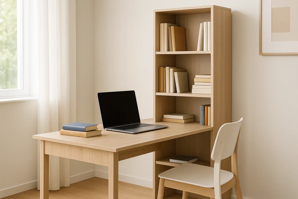 میز تحریر مدرن کتابخانه‌دار برای دانشجویان